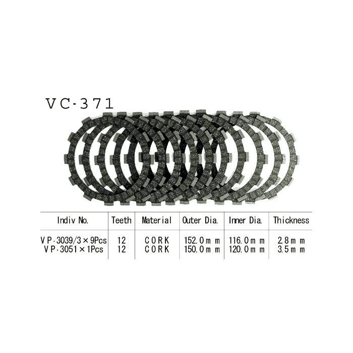 Kit Disques d'Embrayage Garnis Vs 1400 Gl 1999/2000