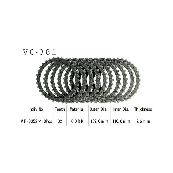 Kit Disques d'Embrayage Garnis Gsx 1100 G 1991/1993