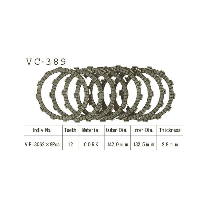 Kit Disques d'Embrayage Garnis Cross Rm 125 1992/2003