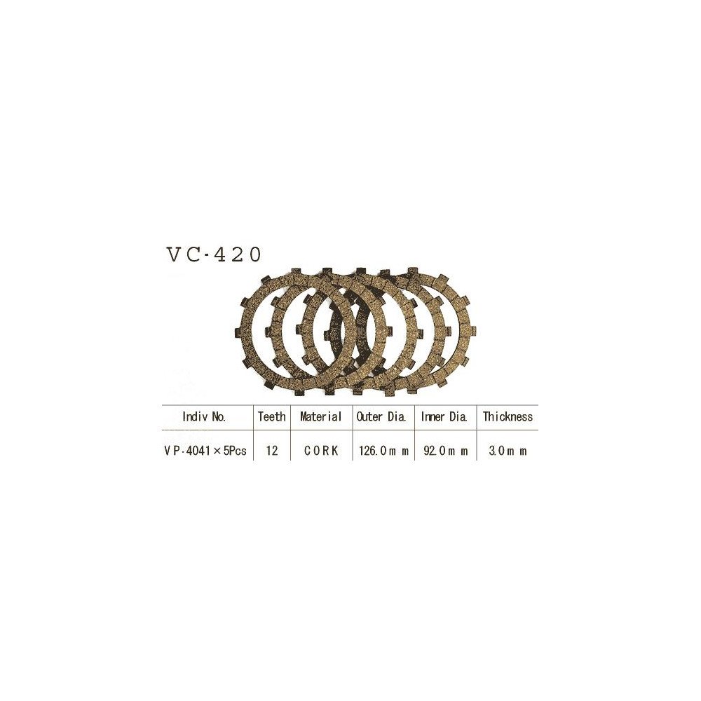 Kit Disques d'Embrayage Garnis Ke125 A 76-83