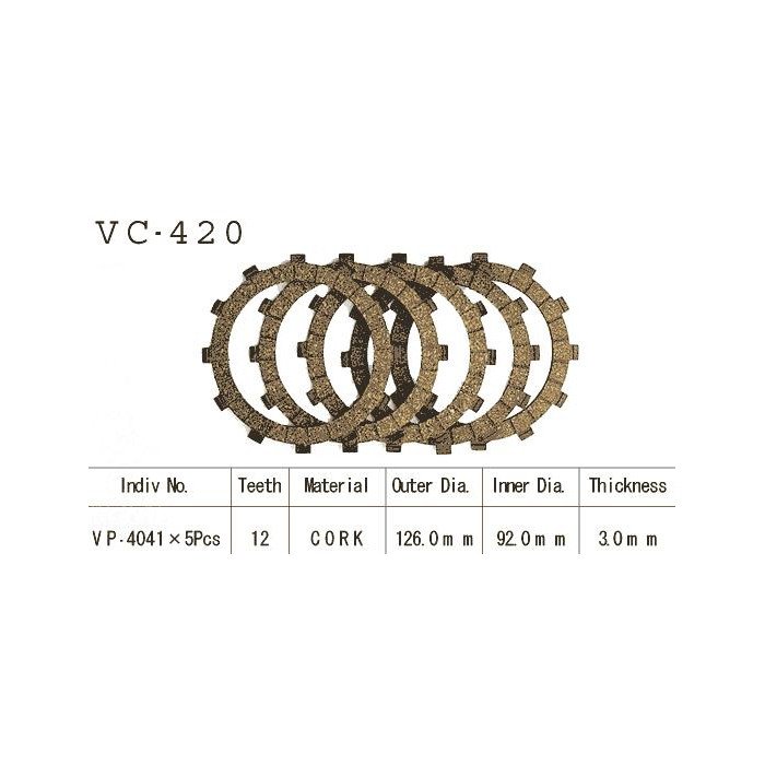 Kit Disques d'Embrayage Garnis Ke125 A 76-83