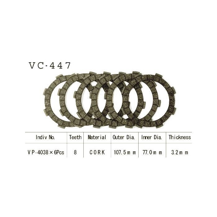 Kit Disques d'Embrayage Garnis Kx80 J2 1987