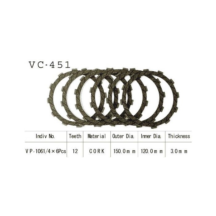 Kit Disques d'Embrayage Garnis Klf400 Bayou