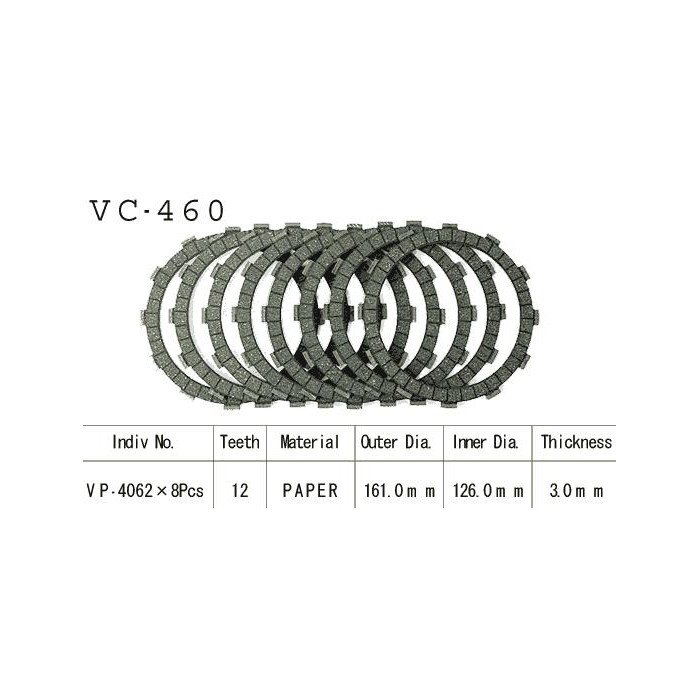 Kit Disques d'Embrayage Garnis Zx750 Turbo 1984/1985