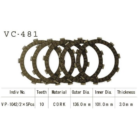 Kit Disques d'Embrayage Garnis Klf220 Bayou