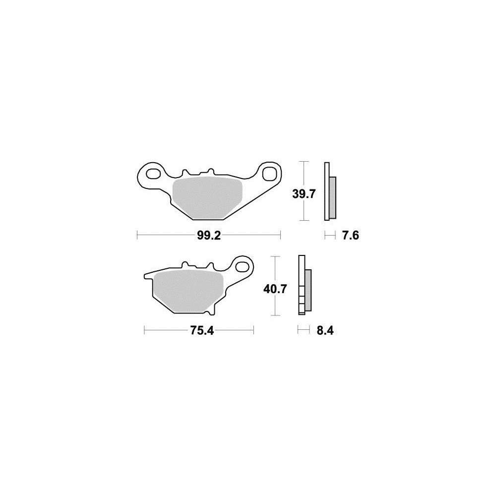 Plaquette de frein Vesrah Métal Fritté