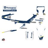 Kit Deco Moto Cross Split Husqvarna 501 FE Blanc Bleu