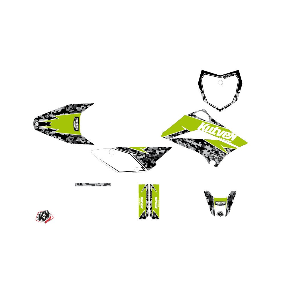 Kit Deco Moto Cross Predator Kawasaki 110 KLX Vert