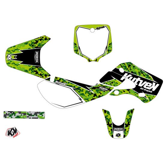 Kit Deco Moto Cross Predator Kawasaki 65 KX Noir Vert