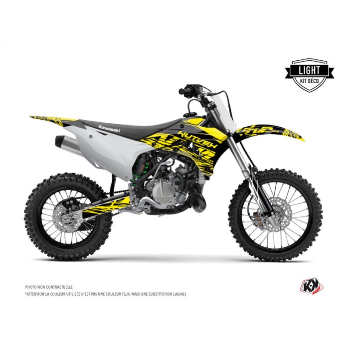 Kit Deco Moto Cross Eraser Fluo Kawasaki 85 KX Jaune