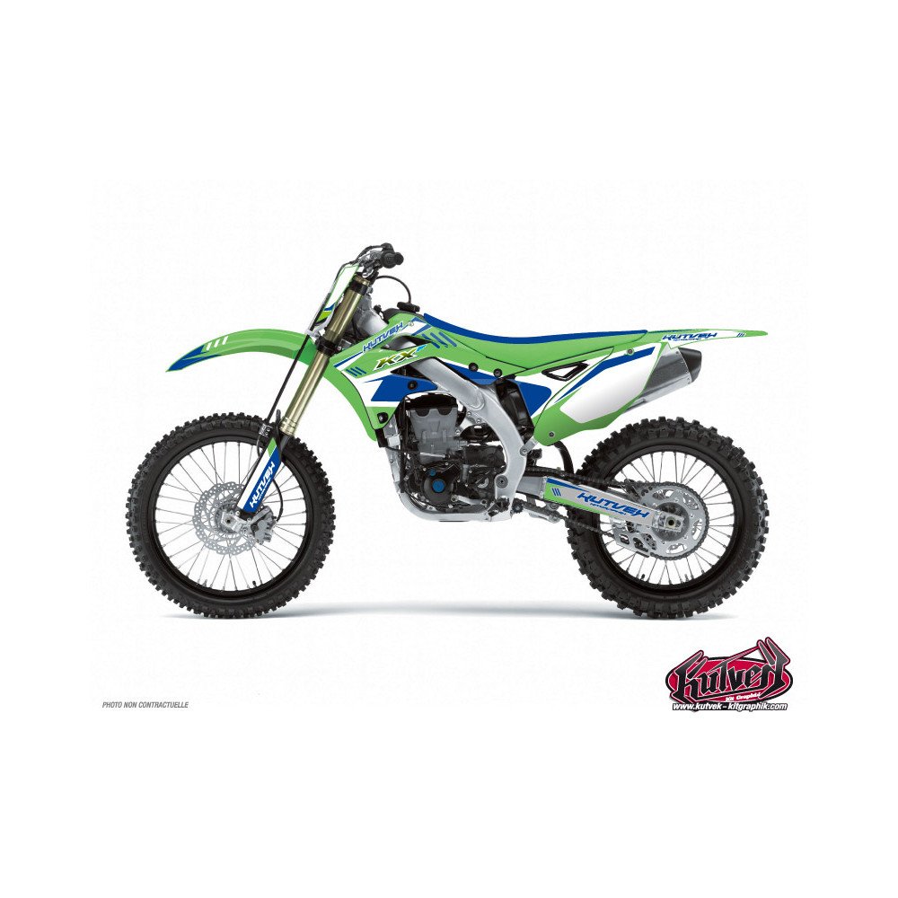 Kit Deco Moto Cross Chrono Kawasaki 125 KX Bleu