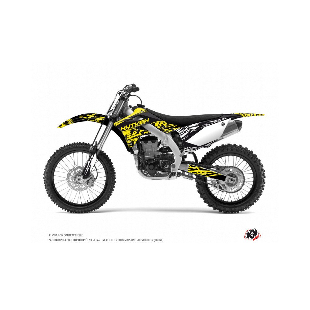 Kit Deco Moto Cross Eraser Fluo Kawasaki 250 KX Jaune LIGHT