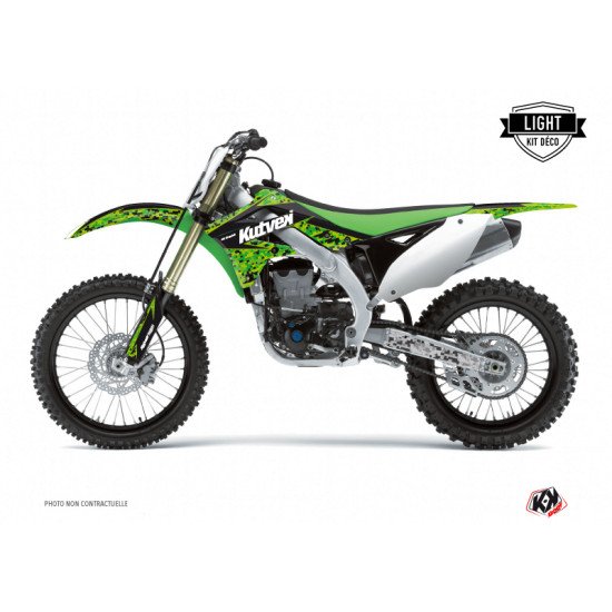 Kit Deco Moto Cross Predator Kawasaki 250 KXF Noir Vert