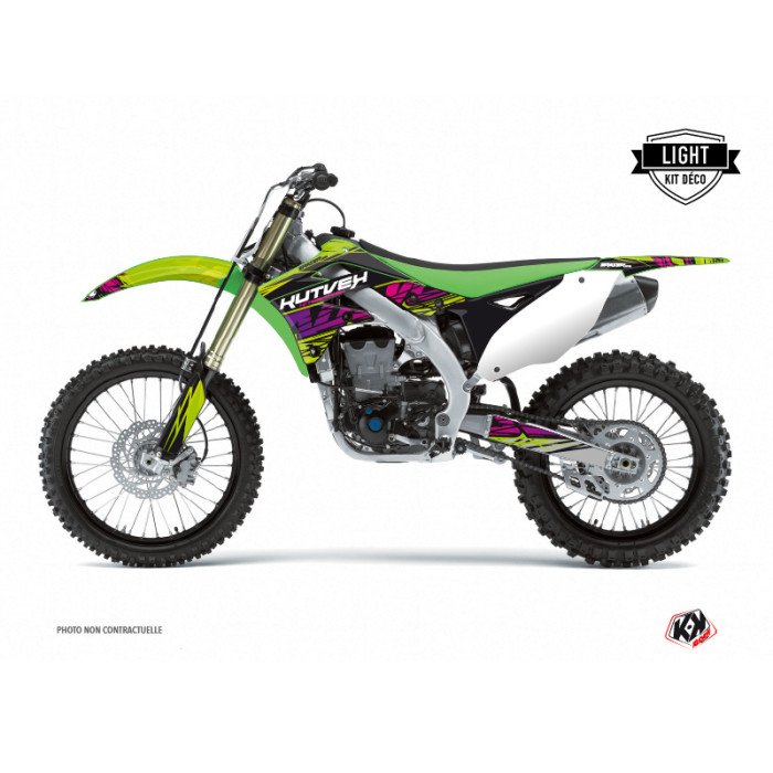 Kit Deco Moto Cross Eraser Kawasaki 250 KXF Vert