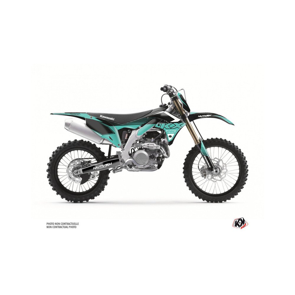 Kit Deco Moto Cross Claw Kawasaki 250 KXF Turquoise