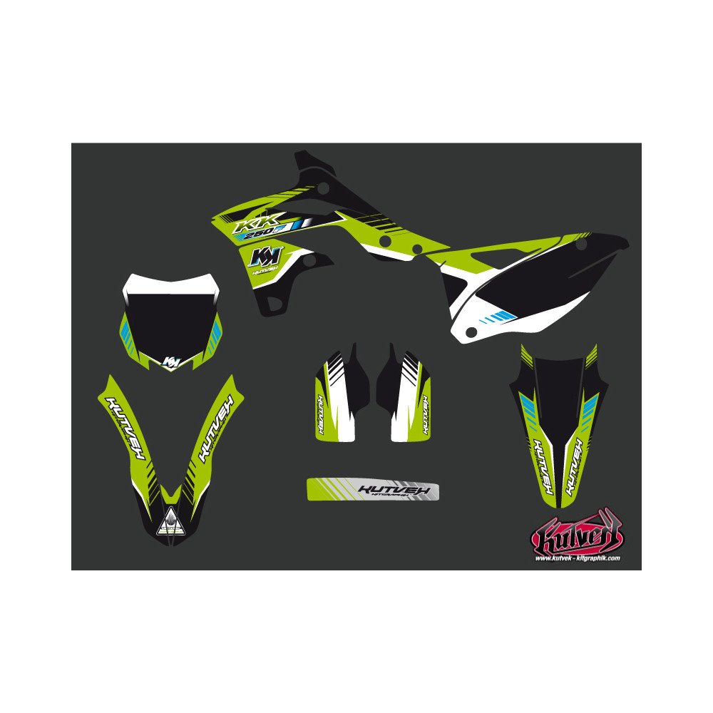 Kit Deco Moto Cross Pulsar Kawasaki 250 KXF Noir