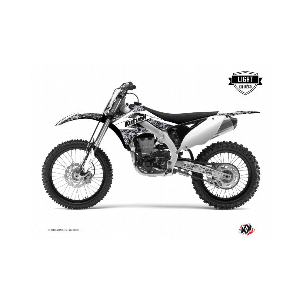 Kit Deco Moto Cross Predator Kawasaki 250 KXF Blanc