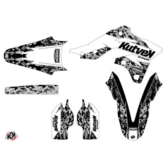 Kit Deco Moto Cross Predator Kawasaki 250 KXF Blanc
