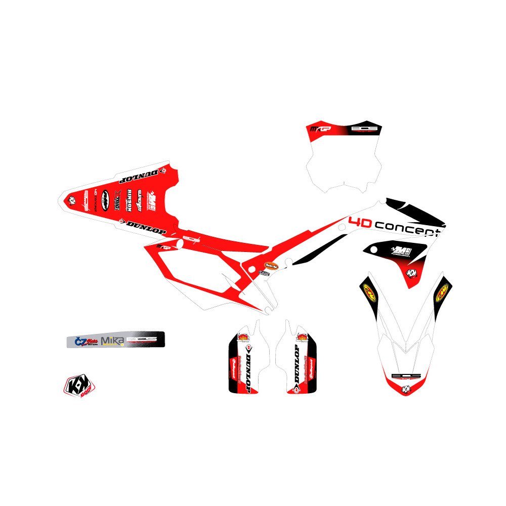 Kit Deco Moto Cross Replica BOS Kawasaki 450 KXF