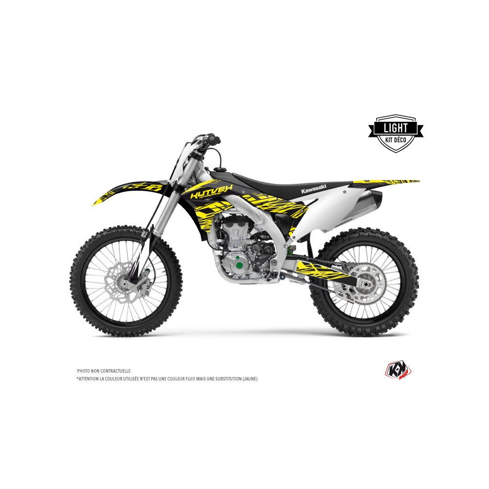 Kit Deco Moto Cross Eraser Fluo Kawasaki 450 KXF Jaune