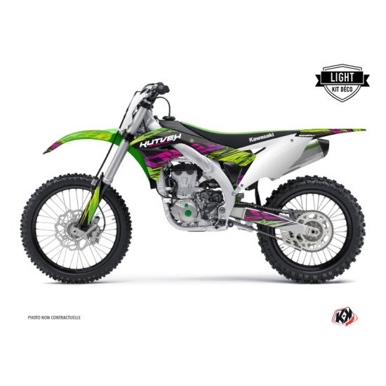 Kit Deco Moto Cross Eraser Kawasaki 450 KXF Vert