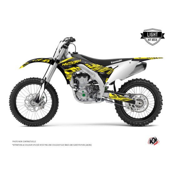 Kit Deco Moto Cross Eraser Fluo Kawasaki 450 KXF Jaune
