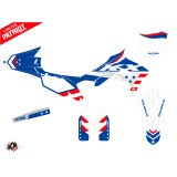 Kit Deco Moto Cross Patriot Kawasaki 450 KXF Bleu