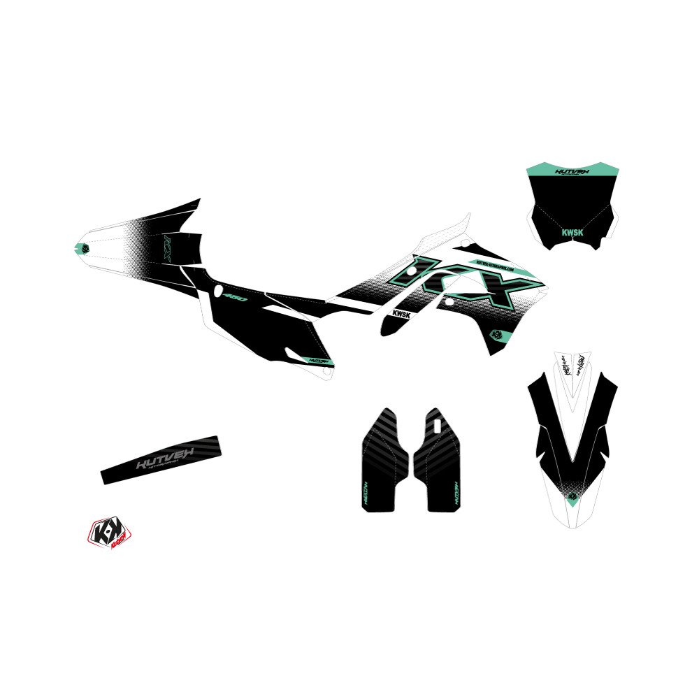 Kit Deco Moto Cross Live Kawasaki 450 KXF Turquoise