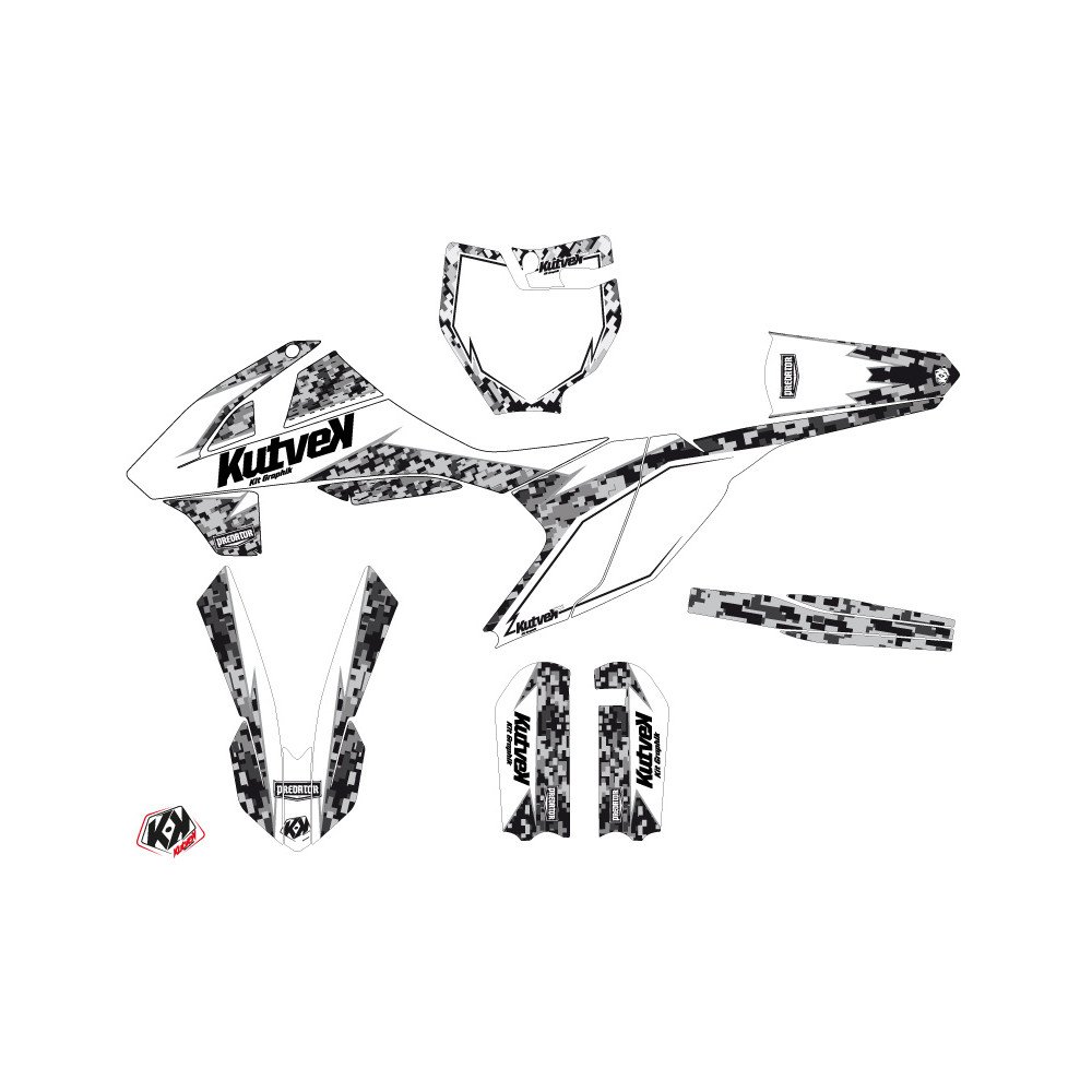 Kit Deco Moto Cross Predator KTM 65 SX Blanc