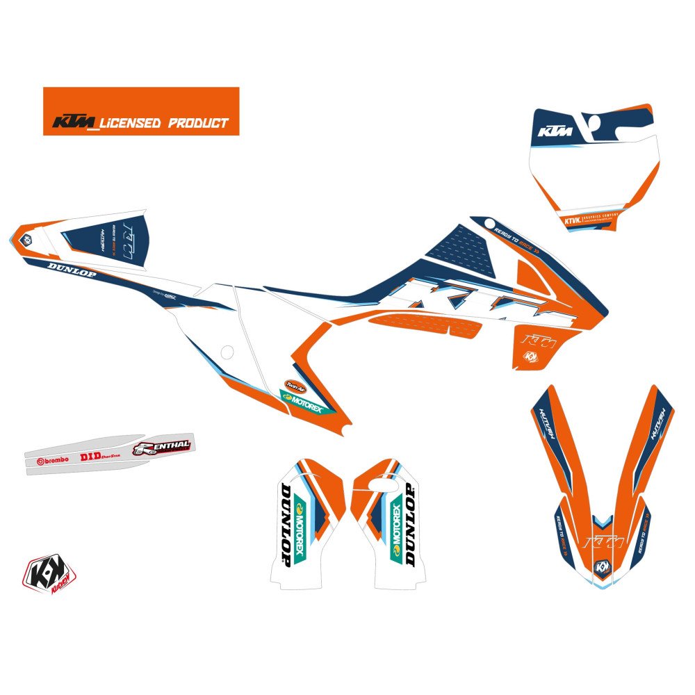Kit Deco Moto Cross Origin-K22 KTM 65 SX Bleu
