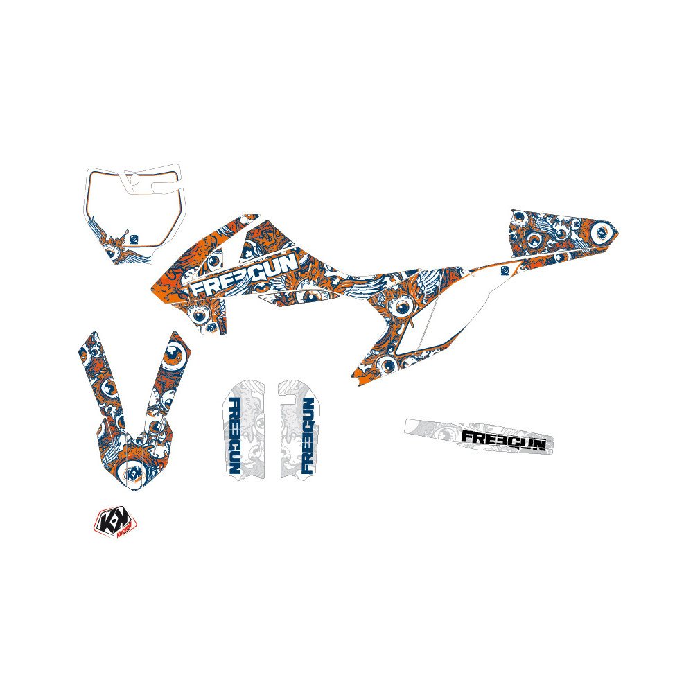 Kit Deco Moto Cross Freegun Eyed KTM 65 SX Orange