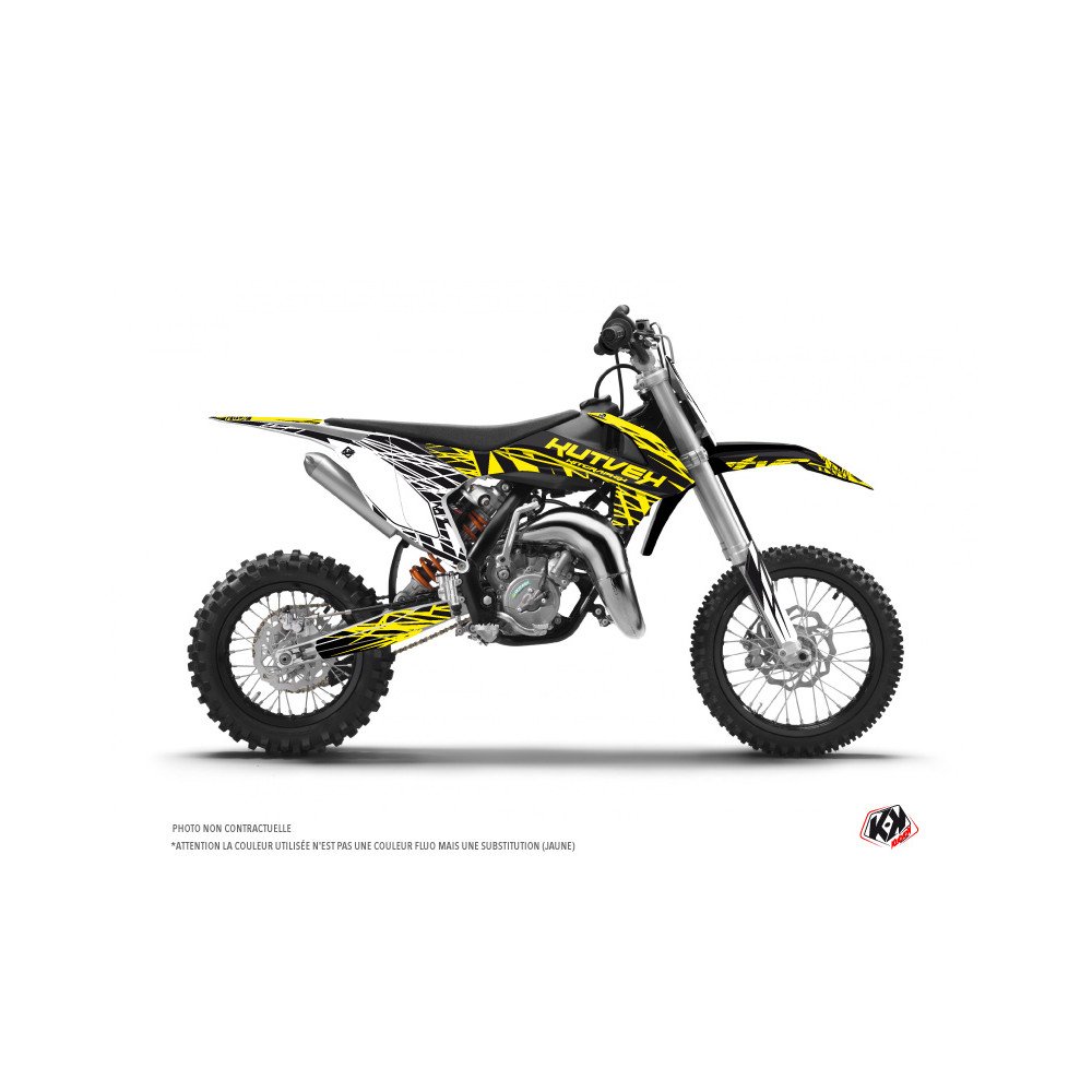 Kit Deco Moto Cross Eraser Fluo KTM 65 SX Jaune