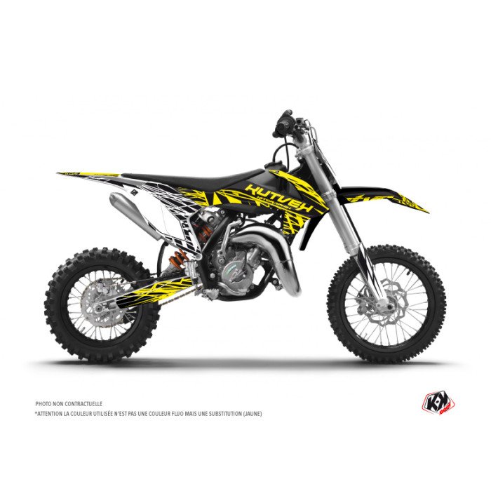 Kit Deco Moto Cross Eraser Fluo KTM 65 SX Jaune