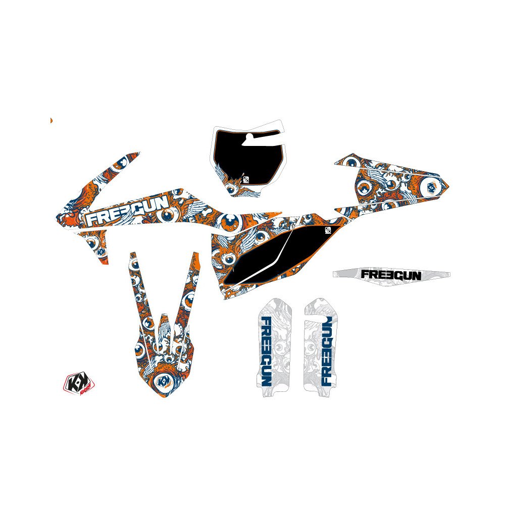 Kit Deco Moto Cross Freegun Eyed KTM 125 SX Orange
