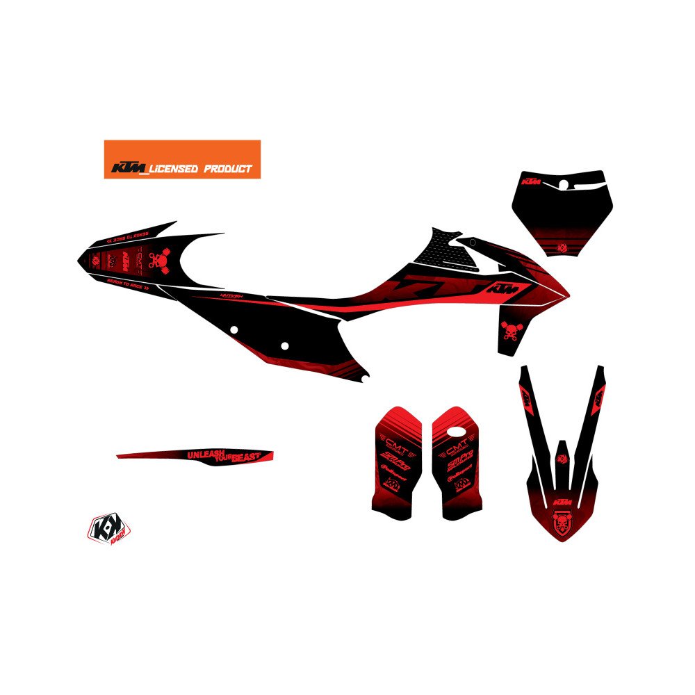 Kit Deco Moto Cross Replica Thomas Corsi 2020 KTM 125 SX Noir Rouge