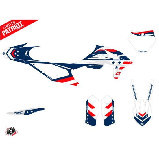 Kit Deco Moto Cross Patriot KTM 125 SX Bleu