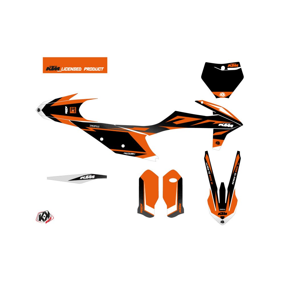 Kit Deco Moto Cross Trophy KTM 125 SX Noir Orange