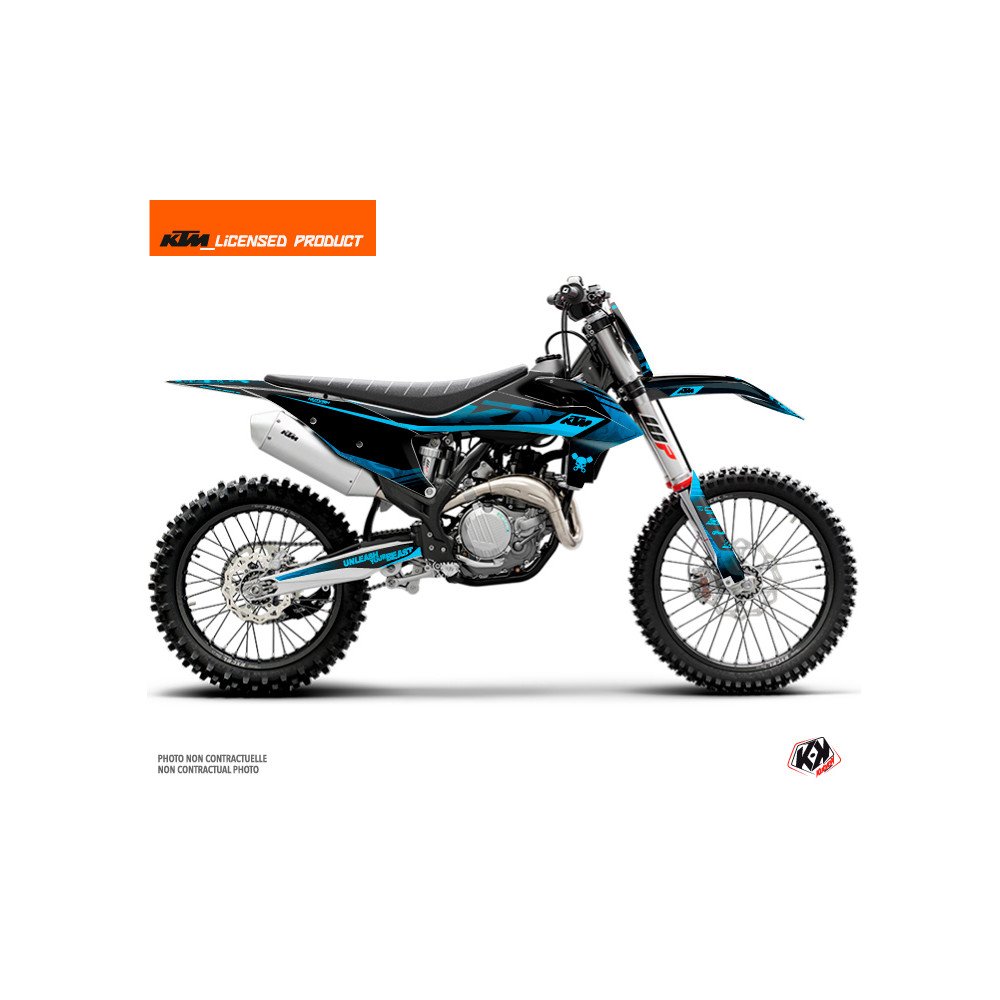 Kit Deco Moto Cross Replica Thomas Corsi 2020 KTM 125 SX Noir Bleu