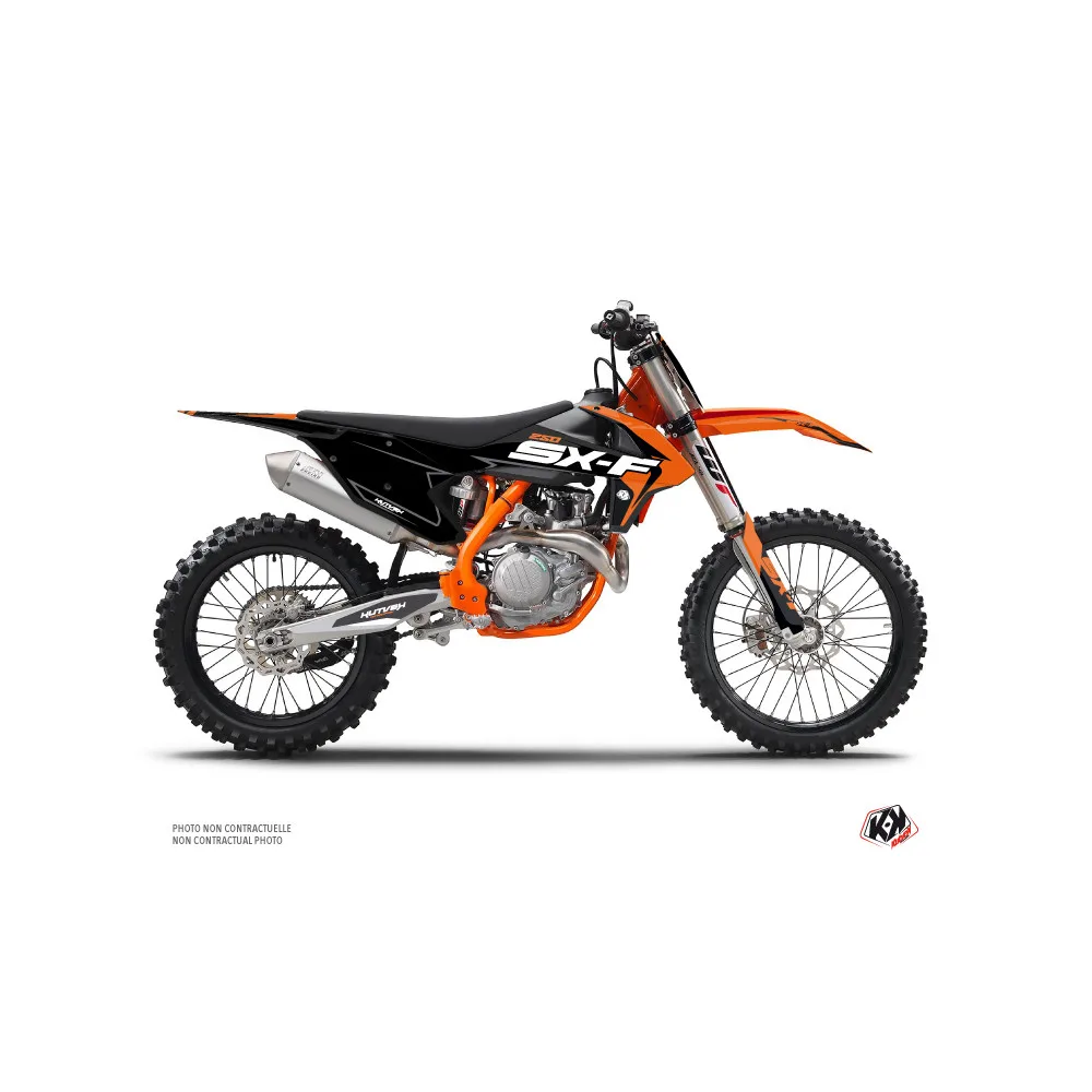 Kit Deco Moto Cross Halftone KTM 250 SXF Noir Orange