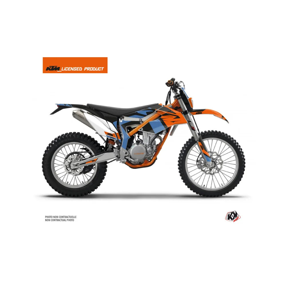Kit Deco Moto Cross Skyline KTM 350 FREERIDE Bleu
