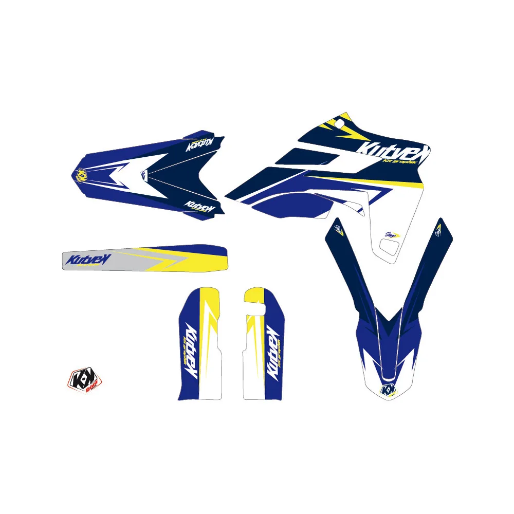 Kit Deco Moto Cross Stage Sherco 300 SE R Blanc Jaune LIGHT