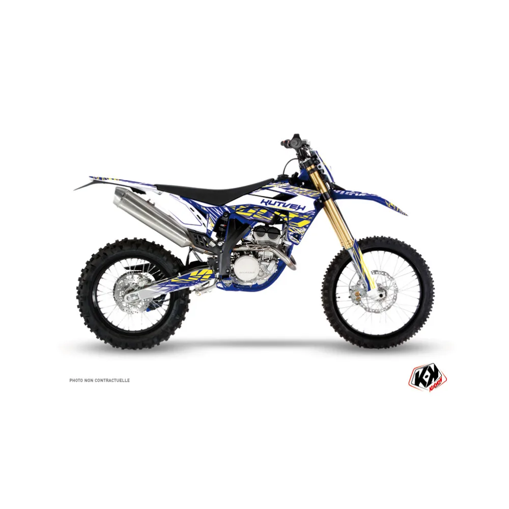 Kit Deco Moto Cross Eraser Sherco SE / SEF Blanc Jaune