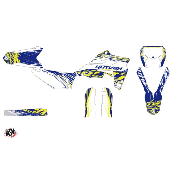 Kit Deco Moto Cross Eraser Sherco SE / SEF Blanc Jaune