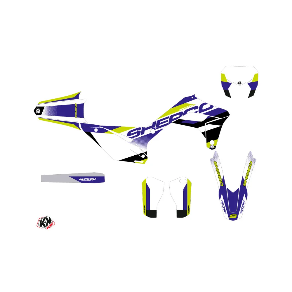 Kit Deco Moto Cross Aktiv Sherco SE / SEF Bleu