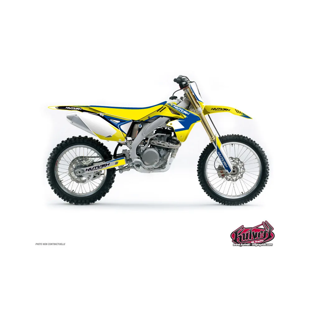 Kit Deco Moto Cross Chrono Suzuki 125 RM Bleu
