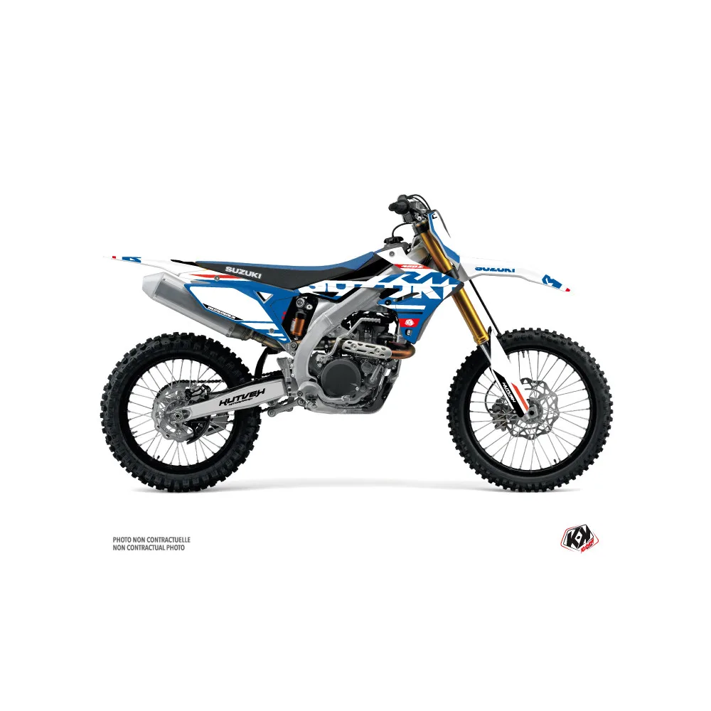 Kit Deco Moto Cross Grade Suzuki 250 RMZ Blanc