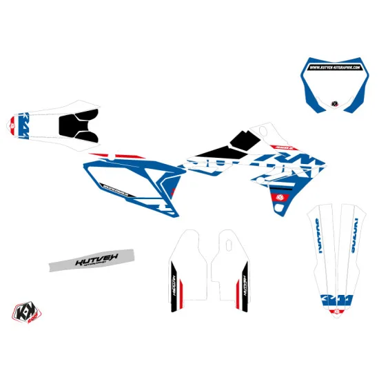 Kit Deco Moto Cross Grade Suzuki 250 RMZ Blanc