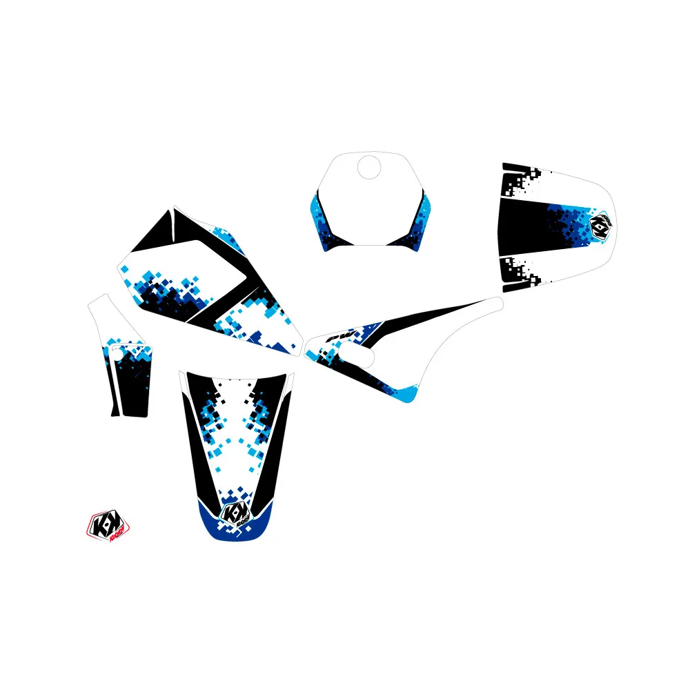 Kit Deco Moto Cross Hangtown Yamaha PW 80 Bleu