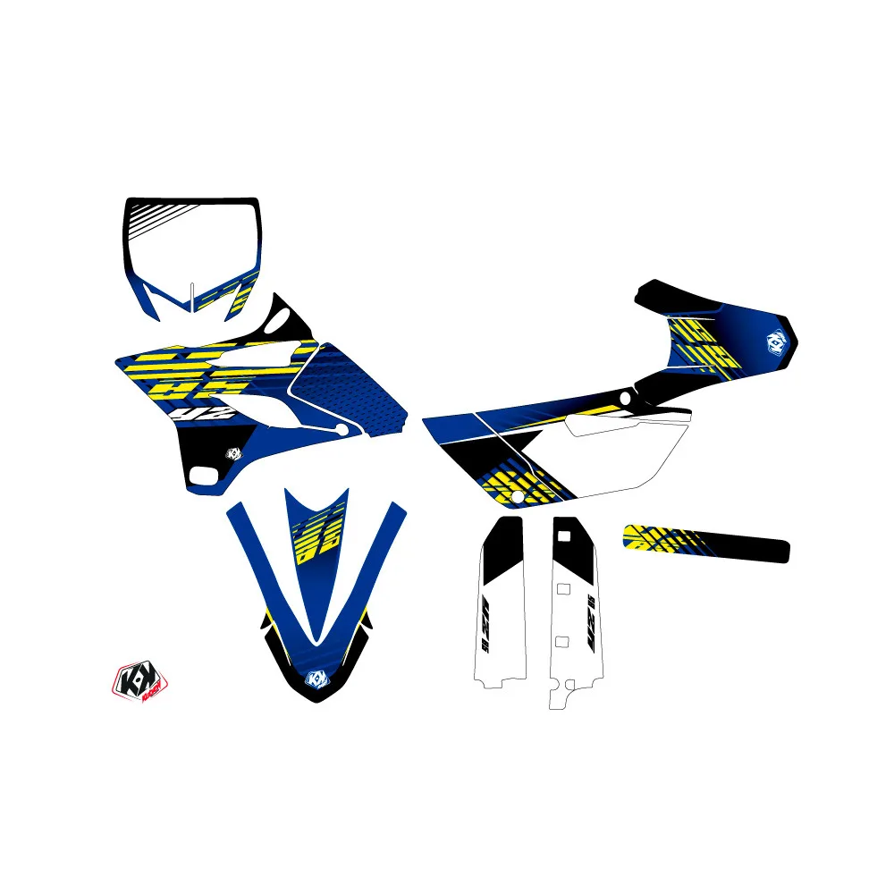 Kit Deco Moto Cross Flow Yamaha 85 YZ Jaune