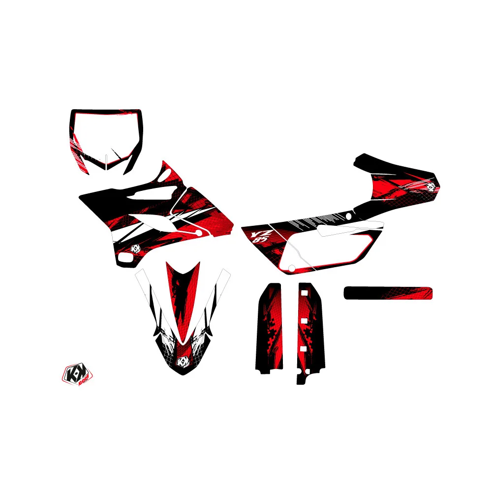Kit Deco Moto Cross Techno Yamaha 85 YZ Rouge